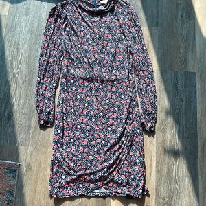 Rebecca Taylor Mock Neck Draped Dress